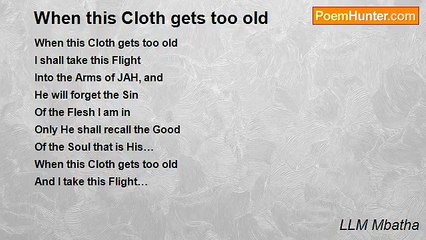 LLM Mbatha - When this Cloth gets too old