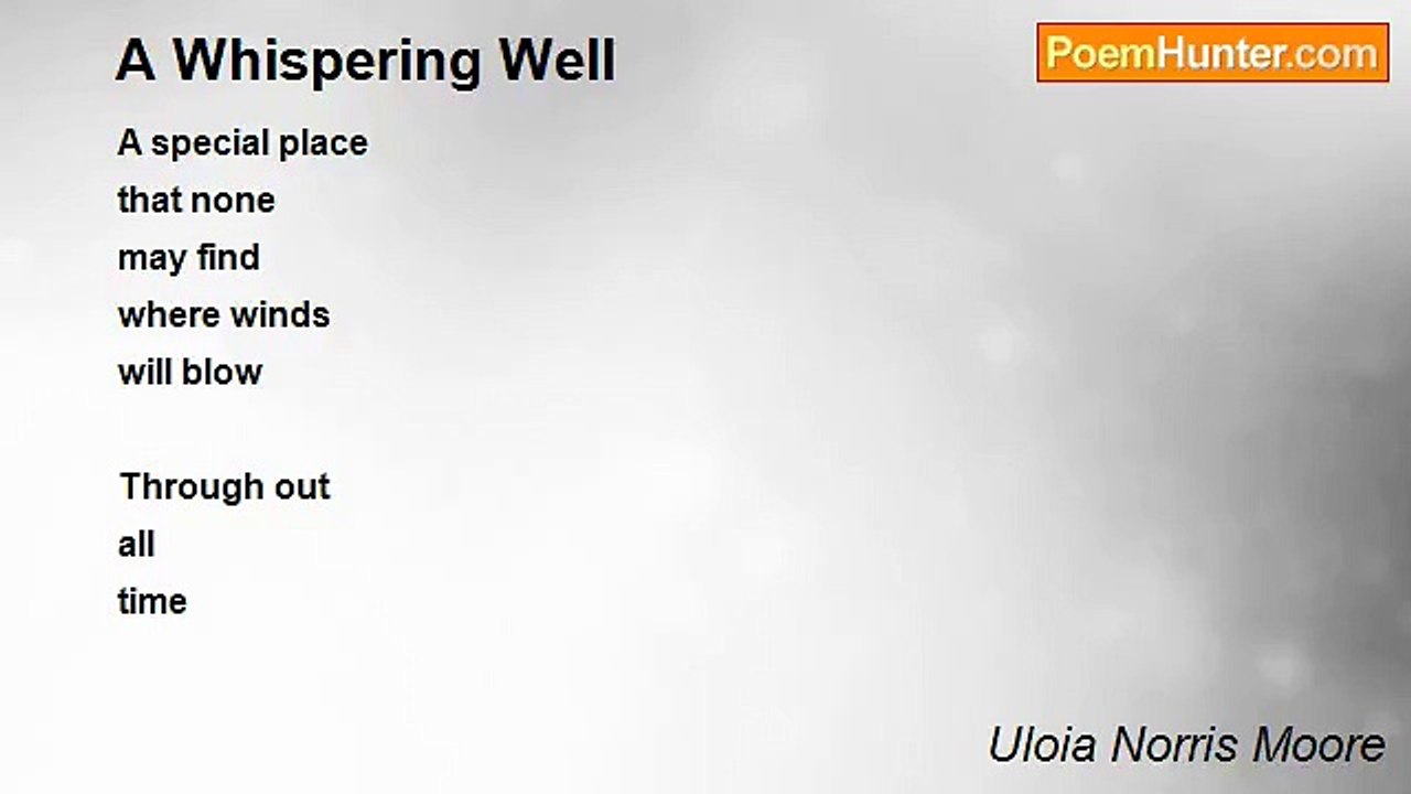 Uloia Norris Moore - A Whispering Well