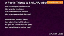 Dr John Celes - A Poetic Tribute to Shri. APJ Abdul Kalam