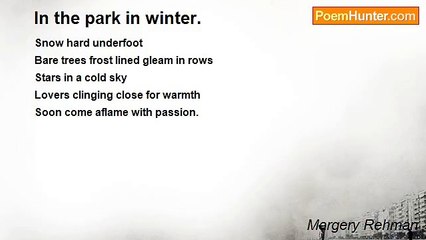 Margery Rehman - In the park in winter.