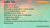 Amanda Saveley - Define This