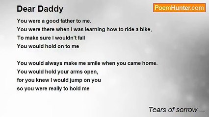 Tears of sorrow ... - Dear Daddy