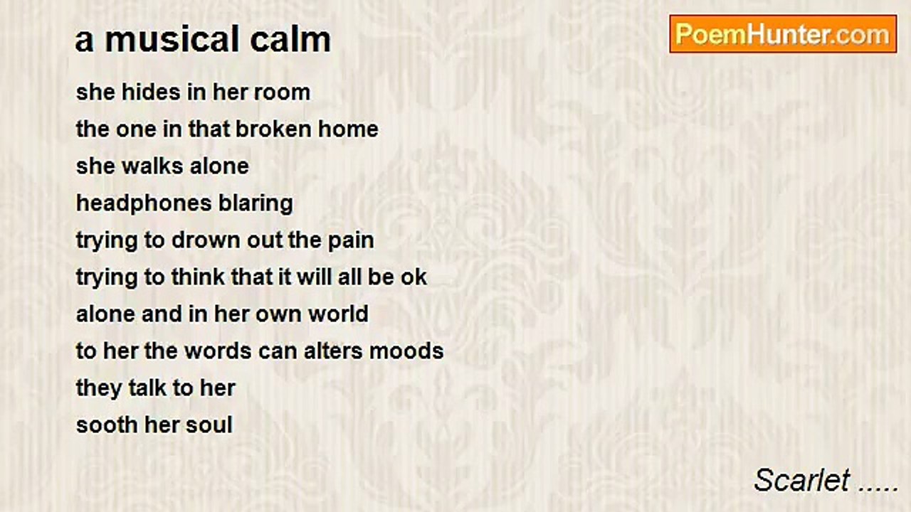 Scarlet ..... - a musical calm