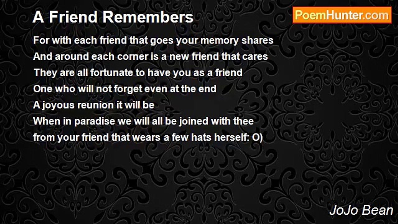 JoJo Bean - A Friend Remembers