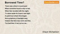 Shaye Michaelson - Borrowed Time?