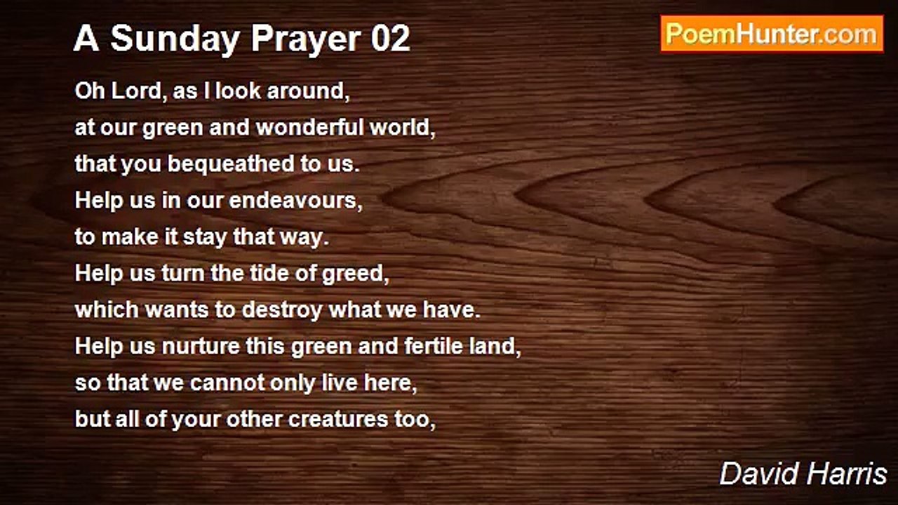 David Harris - A Sunday Prayer 02
