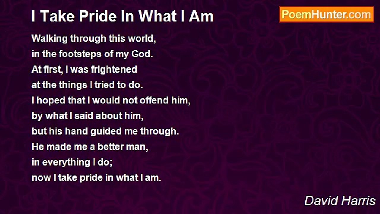 David Harris - I Take Pride In What I Am