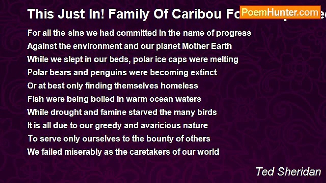 Ted Sheridan - This Just In! Family Of Caribou...