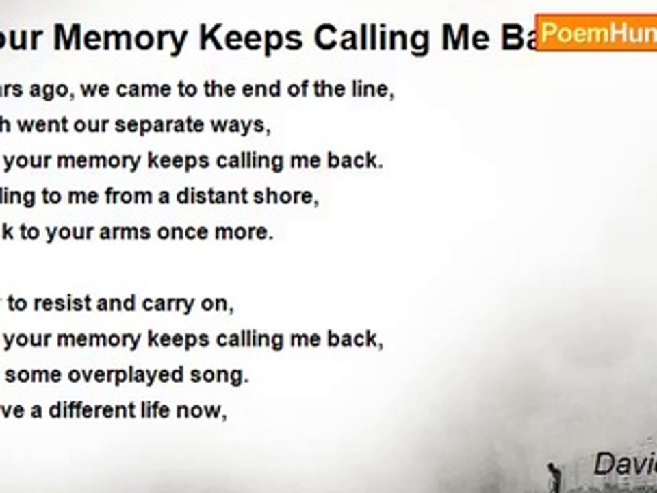 David Harris - Your Memory Keeps Calling Me Back