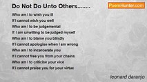 leonard daranjo - Do Not Do Unto Others........