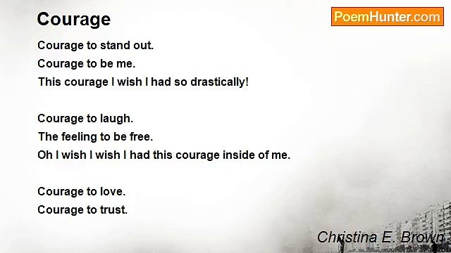 Christina E. Brown - Courage