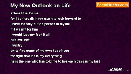 Scarlet ..... - My New Outlook on Life