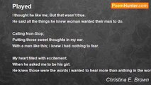 Christina E. Brown - Played