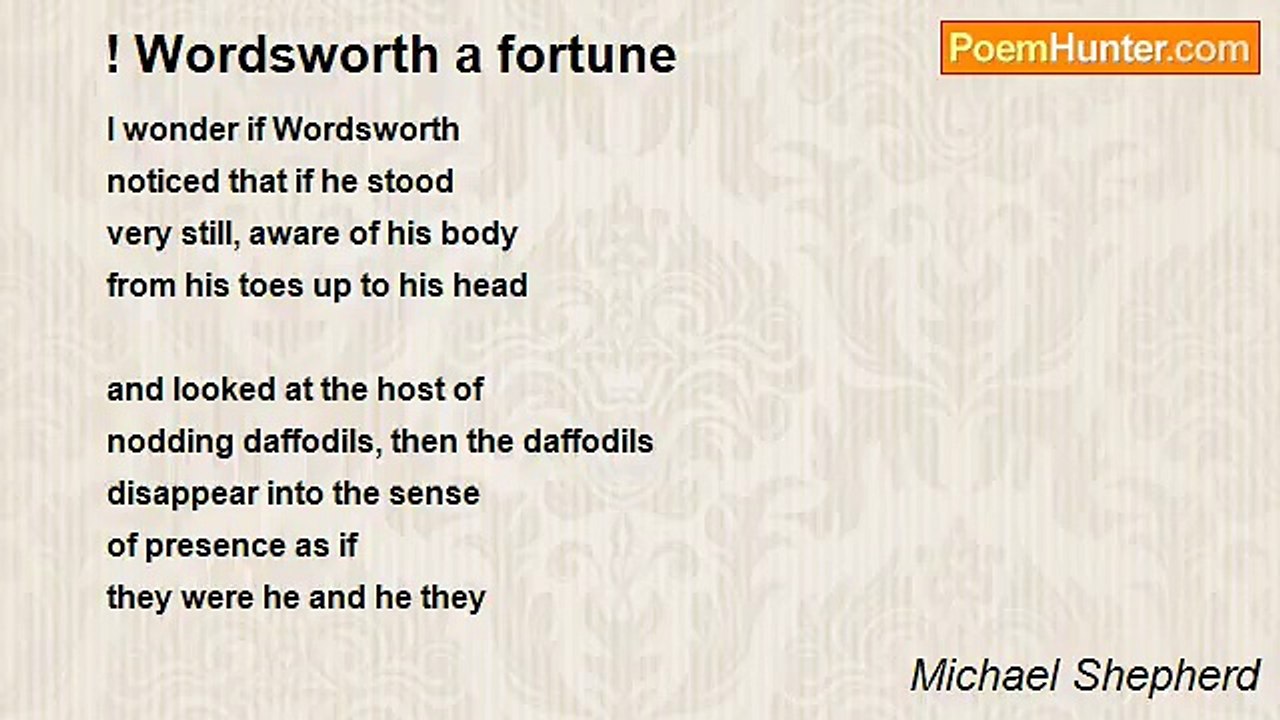 Michael Shepherd - ! Wordsworth a fortune