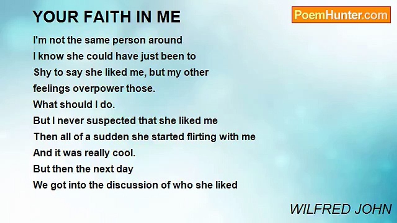 WILFRED JOHN - YOUR FAITH IN ME