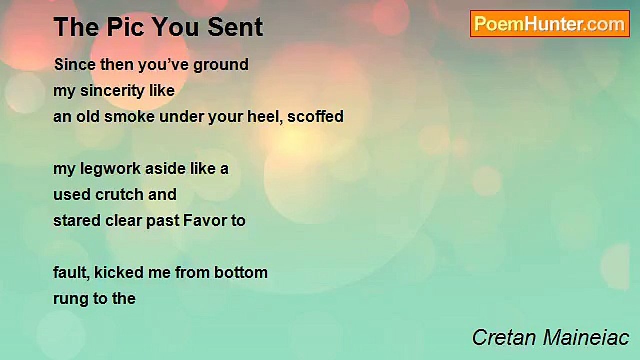 Cretan Maineiac - The Pic You Sent