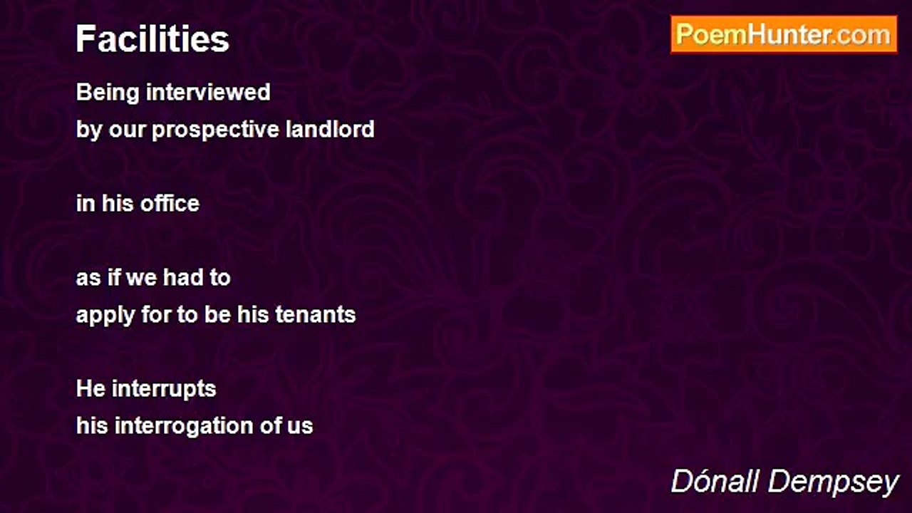 Dónall Dempsey - Facilities