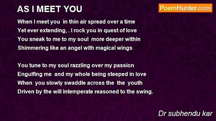Dr subhendu kar - AS I MEET YOU