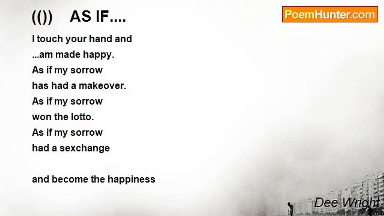 Dee Wright - (())    AS IF....