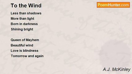 A.J. McKinley - To the Wind