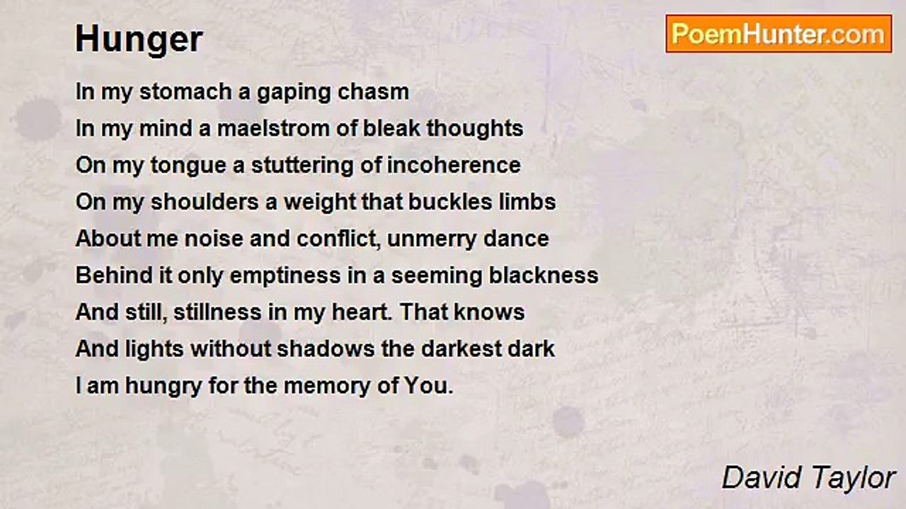 David Taylor - Hunger