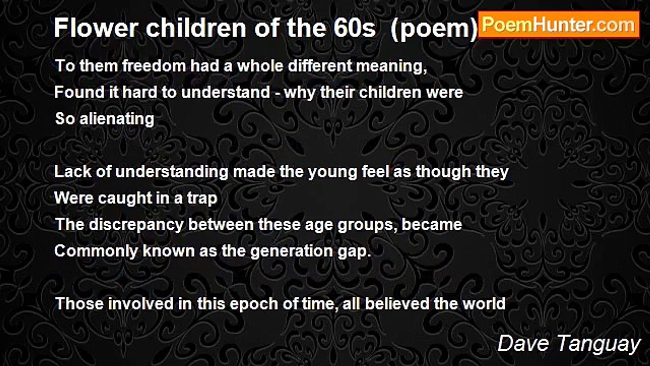 Dave Tanguay - Flower children of the 60s  (poem)