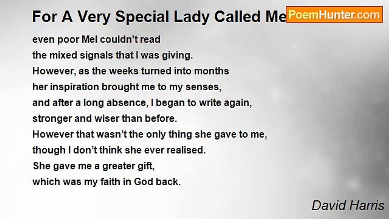 David Harris - For A Very Special Lady Called Melvina