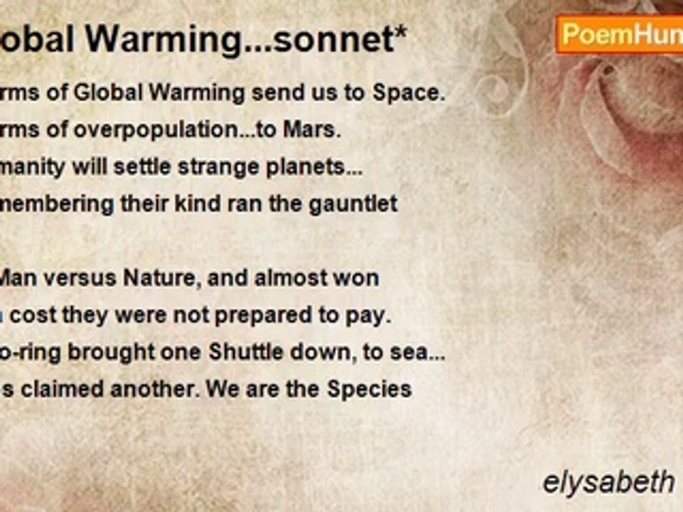 elysabeth faslund - Global Warming...sonnet*