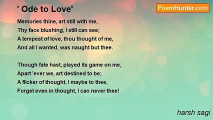 harsh sagi - ' Ode to Love'