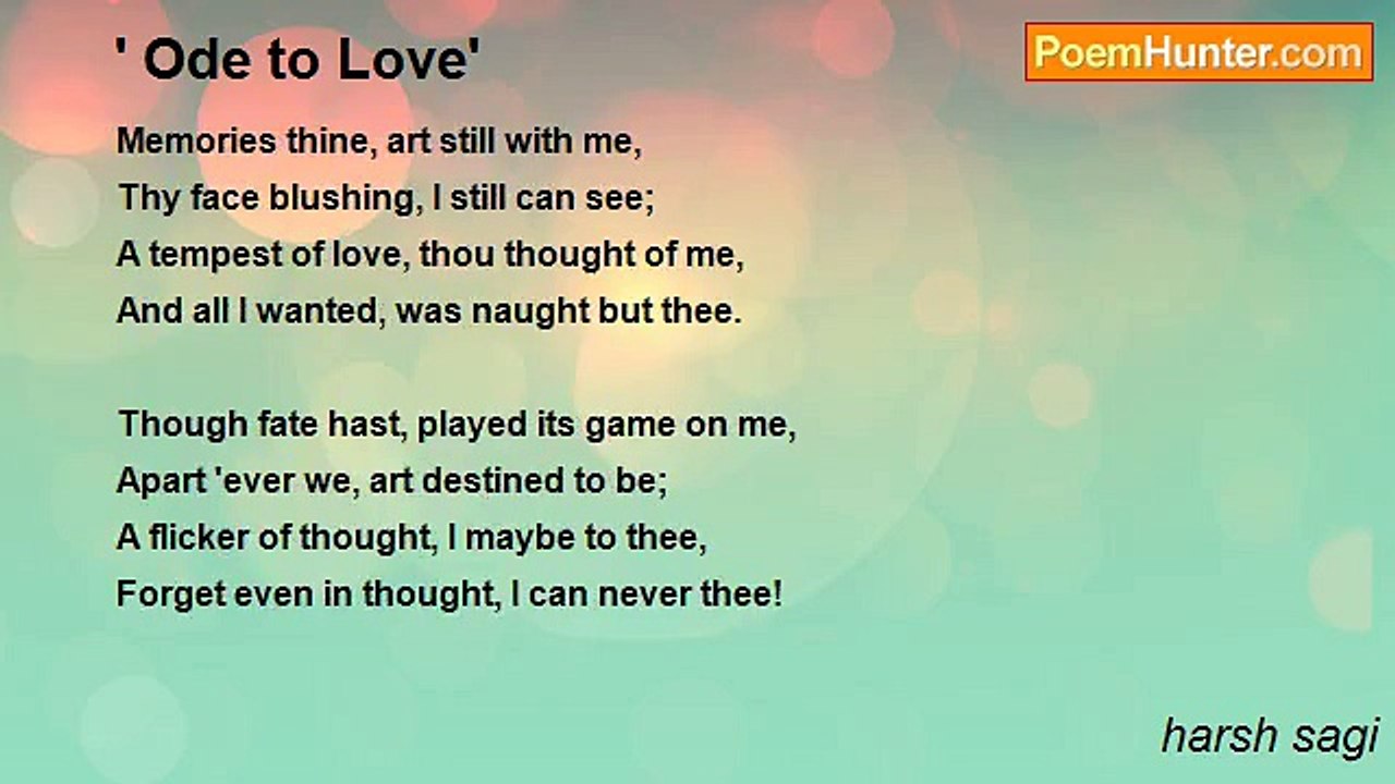 harsh sagi - ' Ode to Love'