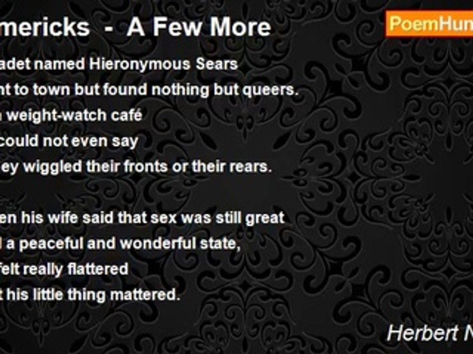 Herbert Nehrlich - Limericks  -  A Few More