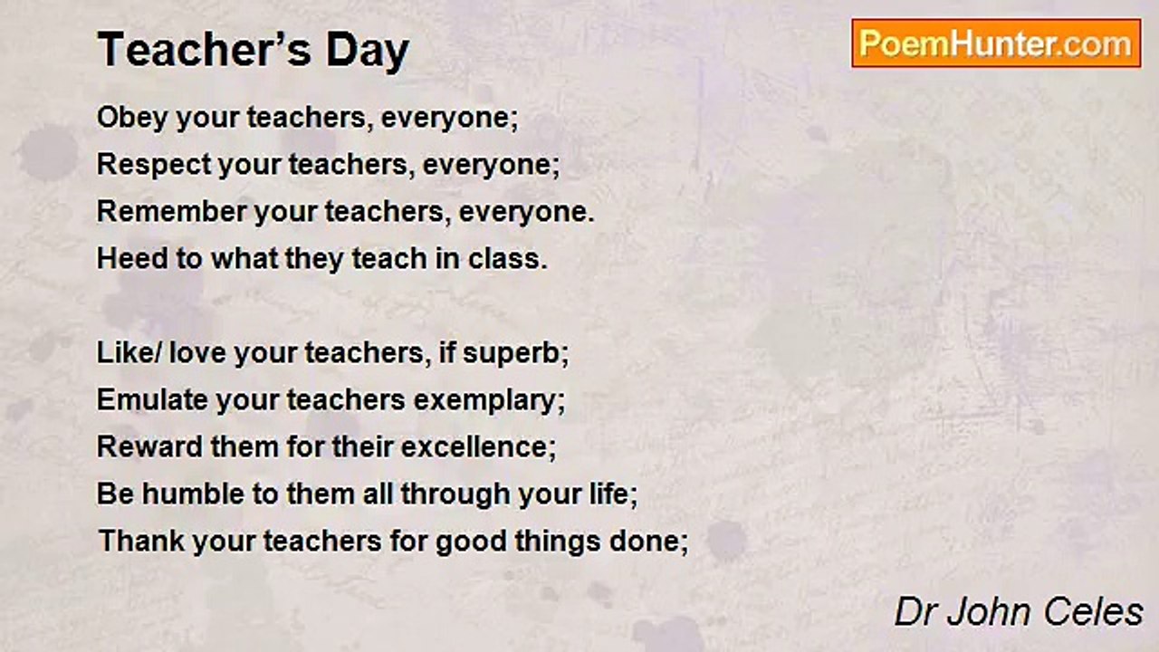Dr John Celes - Teacher’s Day
