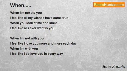 Jess Zapata - When.....