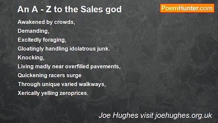 Joe Hughes visit joehughes.org.uk - An A - Z to the Sales god