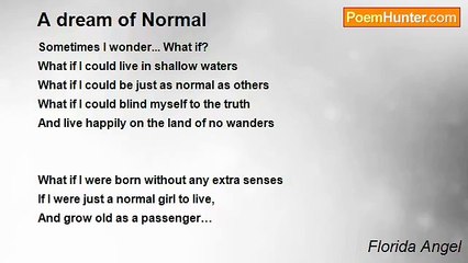 Florida Angel - A dream of Normal