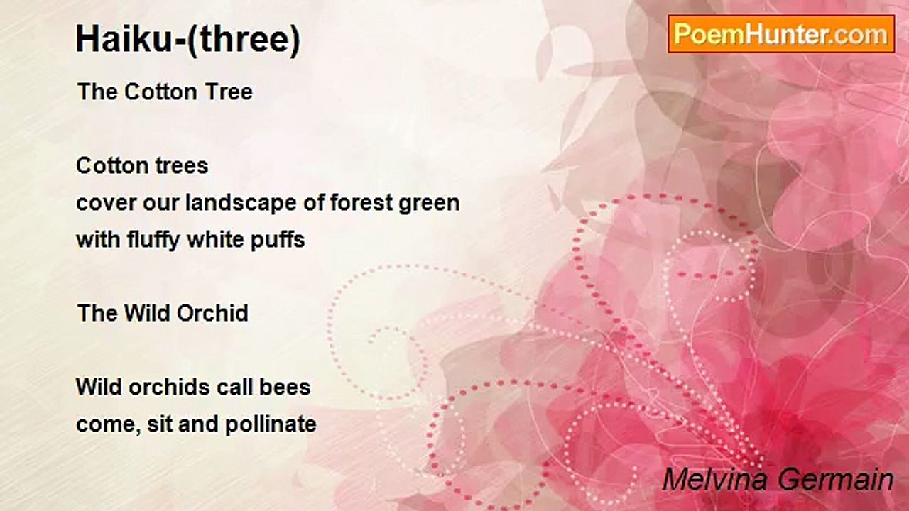 Melvina Germain - Haiku-(three)