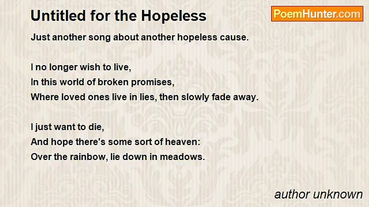author unknown - Untitled for the Hopeless