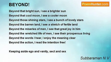 Subbaraman N V - BEYOND!