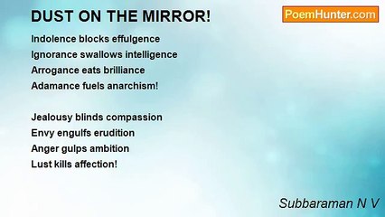 Subbaraman N V - DUST ON THE MIRROR!