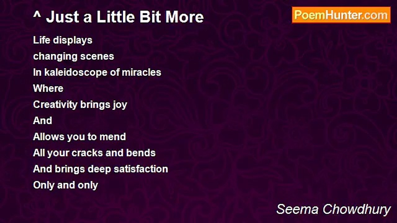 Seema Chowdhury - Just a Little Bit More