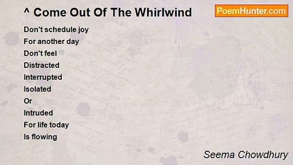 Seema Chowdhury - Come Out Of The Whirlwind
