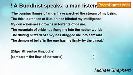 Michael Shepherd - ! A Buddhist speaks: a man listens, drinks