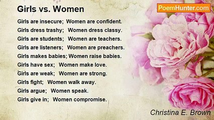 Christina E. Brown - Girls vs. Women