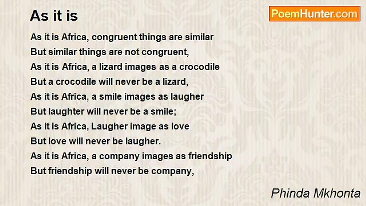 Phinda Mkhonta - As it is