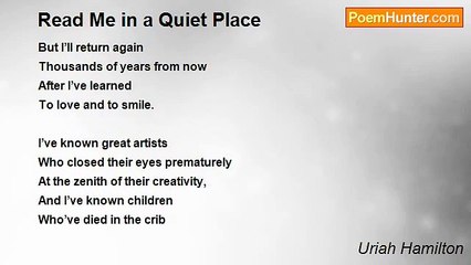 Uriah Hamilton - Read Me in a Quiet Place