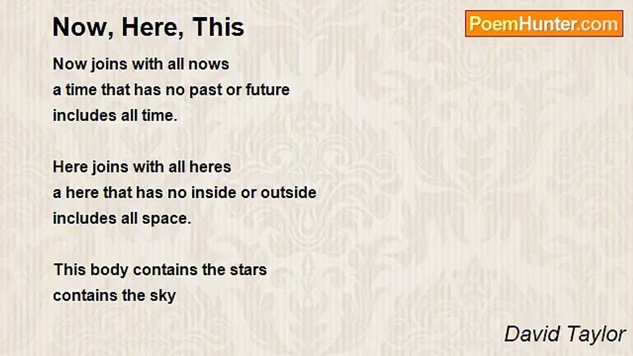 David Taylor - Now, Here, This