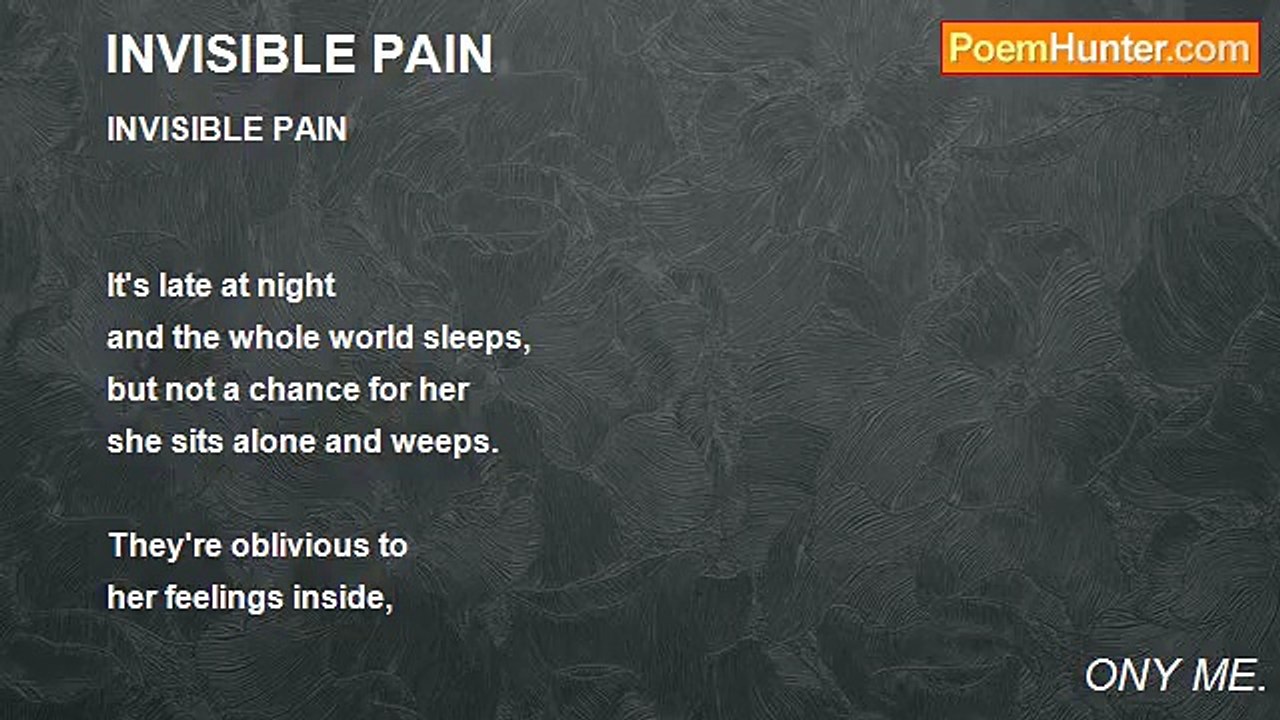 ONY ME. - INVISIBLE PAIN