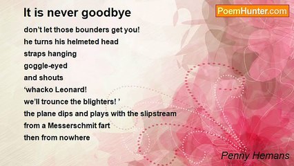 Penny Hemans - It is never goodbye
