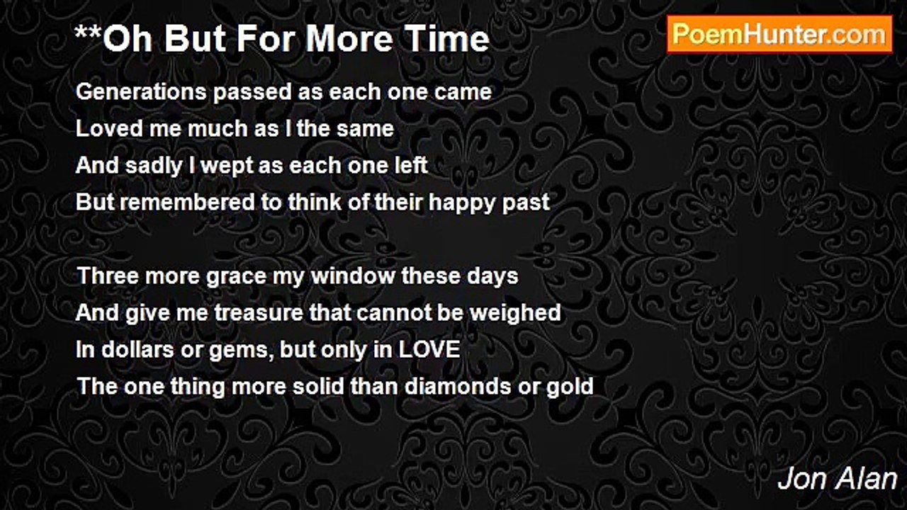 Jon Alan - **Oh But For More Time