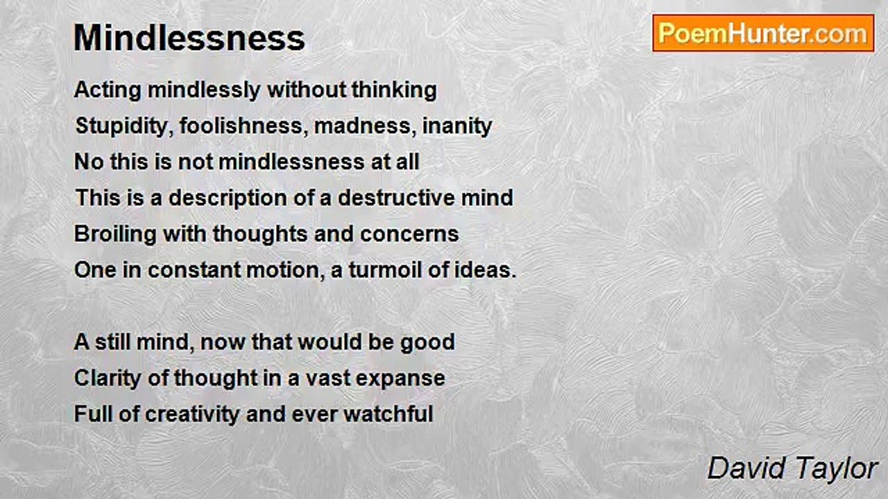 David Taylor - Mindlessness